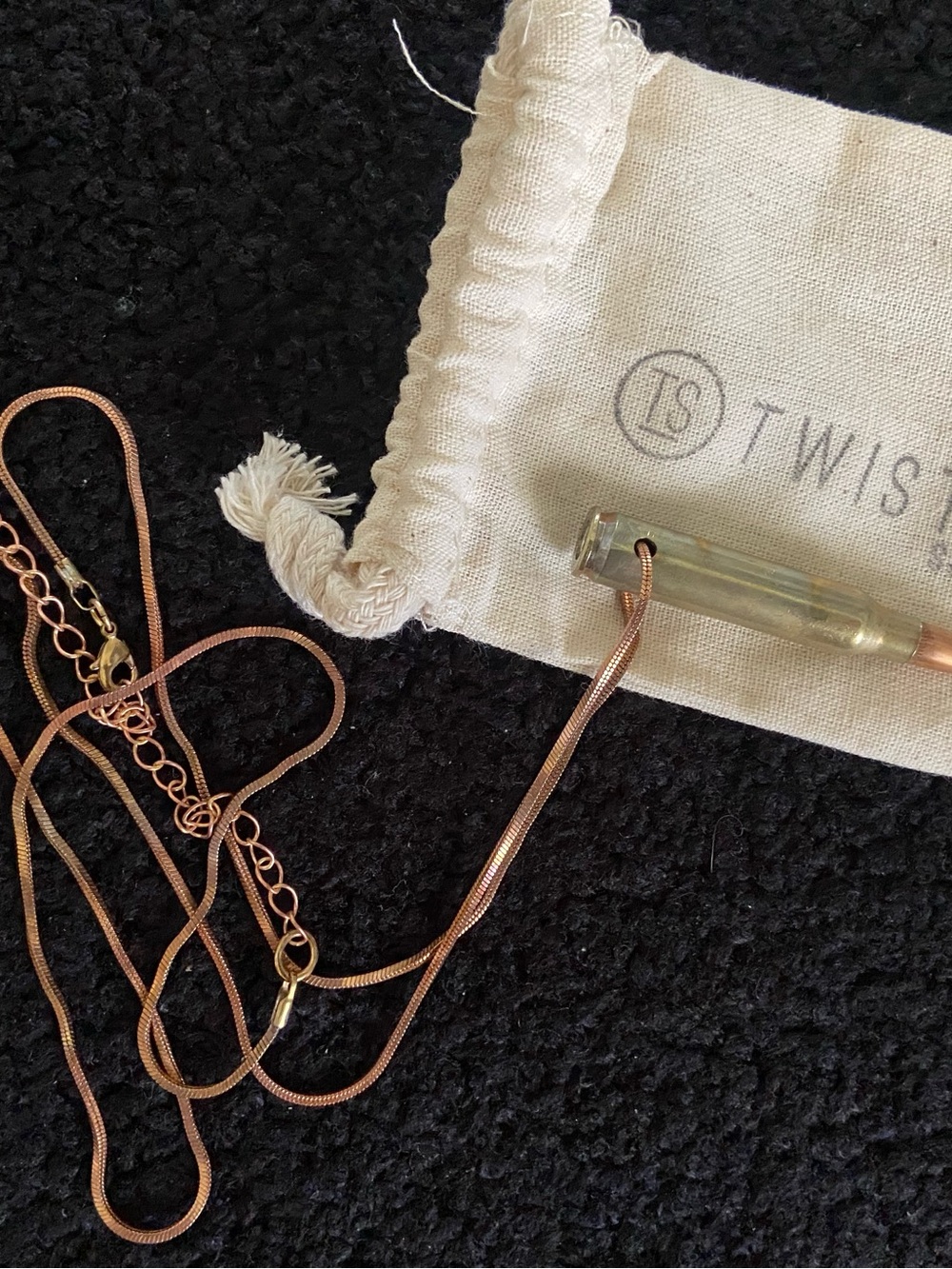 Twisted silver necklace brand new